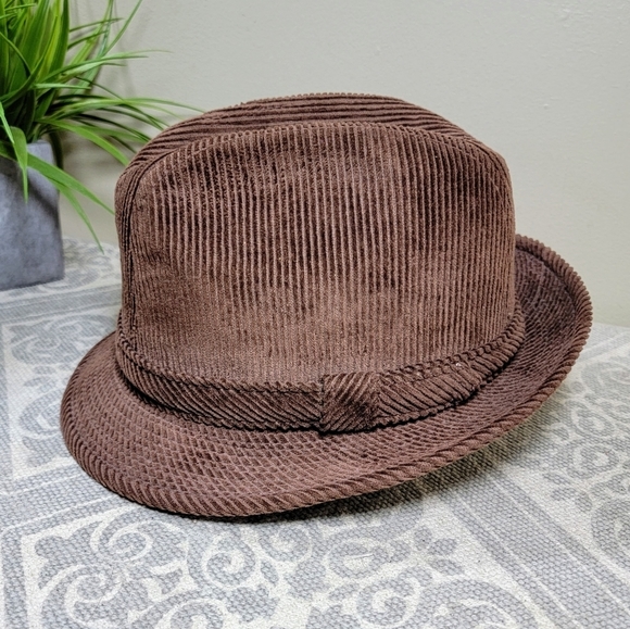 Vintage | Beacon Hill | S Brown Corduroy Fedora - Picture 3 of 12